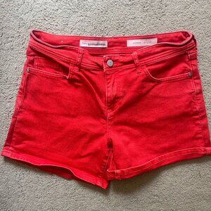 Pilcro Red Denim Jean Shorts